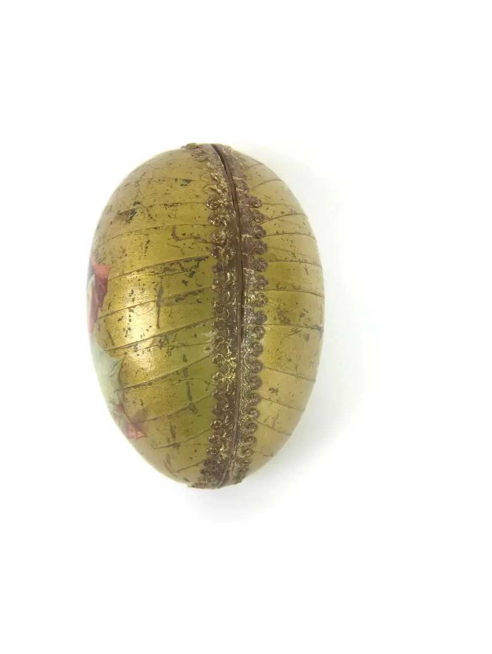 Antique Halloween Candy Container Dresden Paper Mache Egg Witch Mother Goose